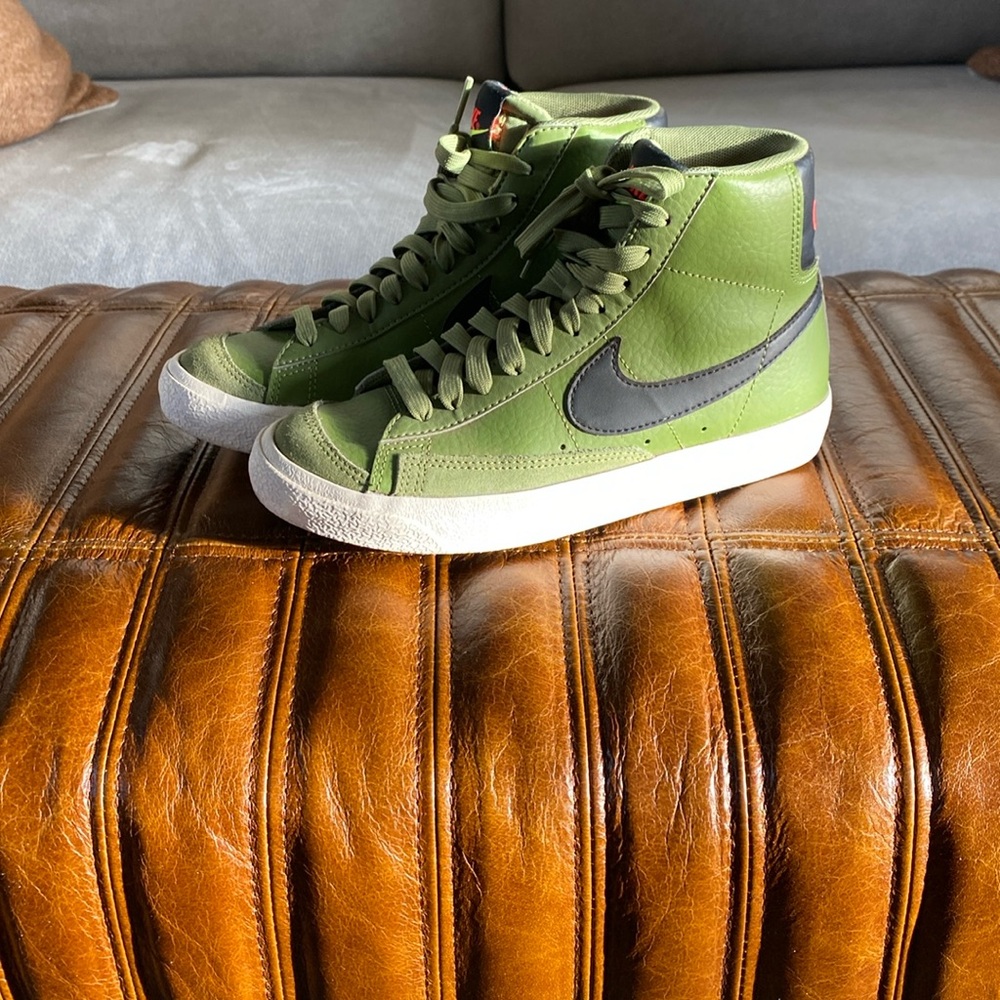 Youth Nike Blazer Mid 77 “Asparagus”, size 3.5Y. Excellent used condition.